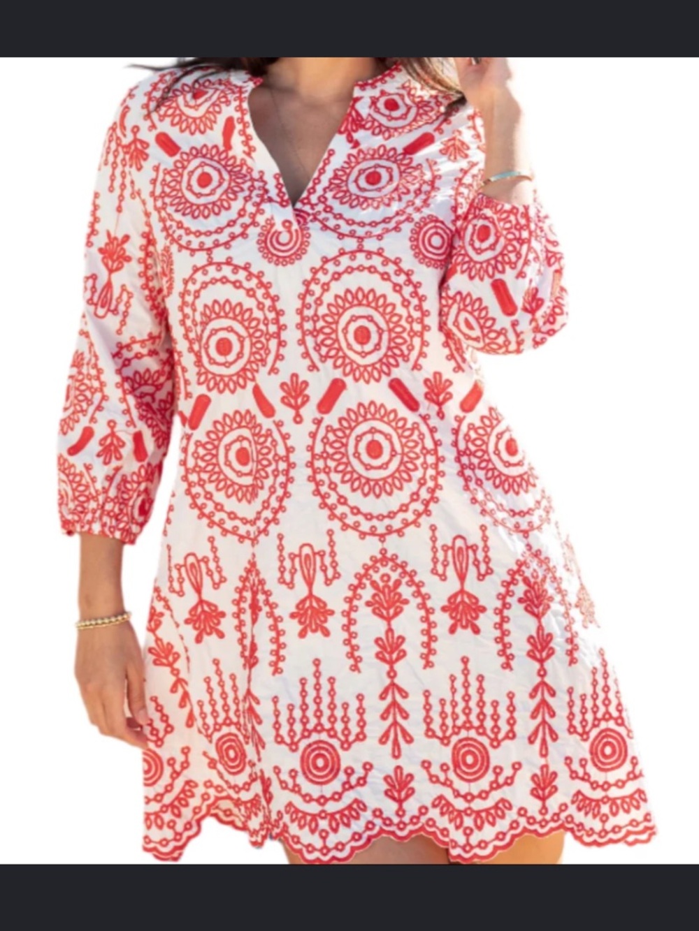 Mersea Women’s Edie Embroidered Tunic Dress